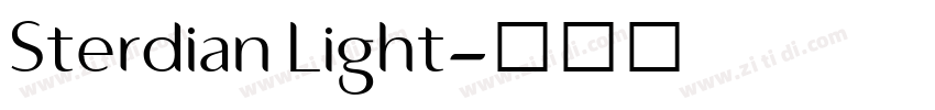 Sterdian Light字体转换 Sterdian Light字体转换